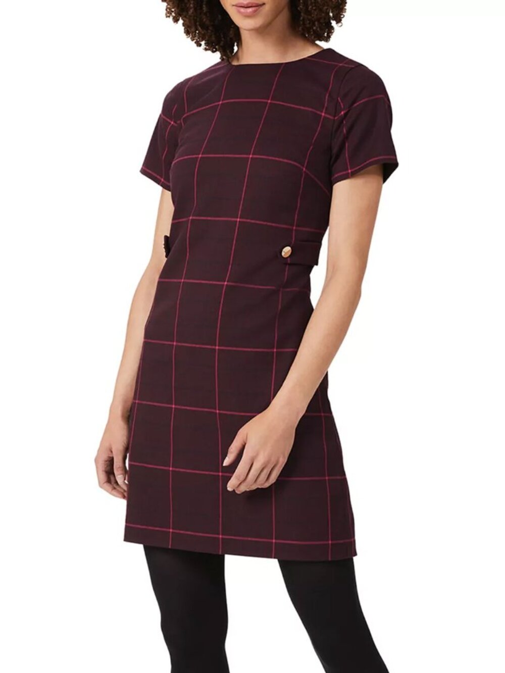 Hobbs London Everleigh Plaid Mini Dress 8